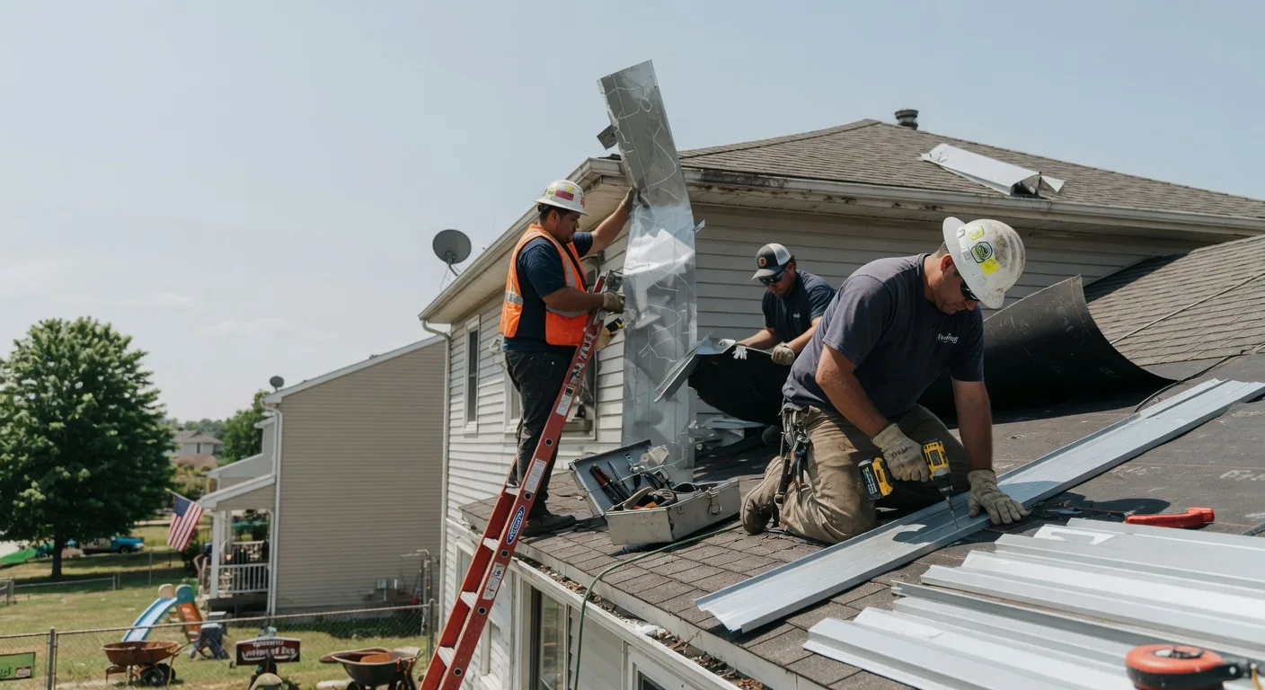 Storm Damage Metal Roof Repair in Iron Belt, WI